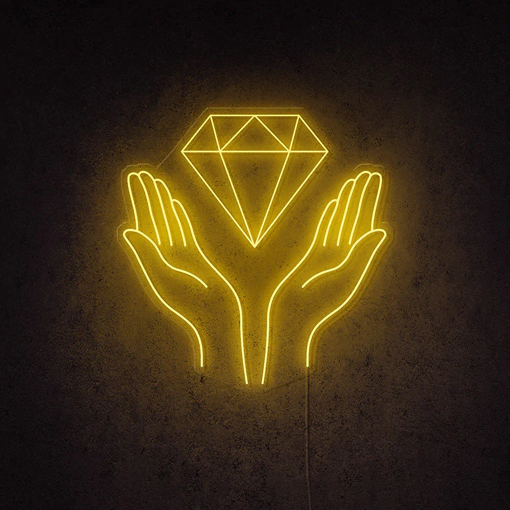 Diamond Hands Neon Sign - Neon Fever