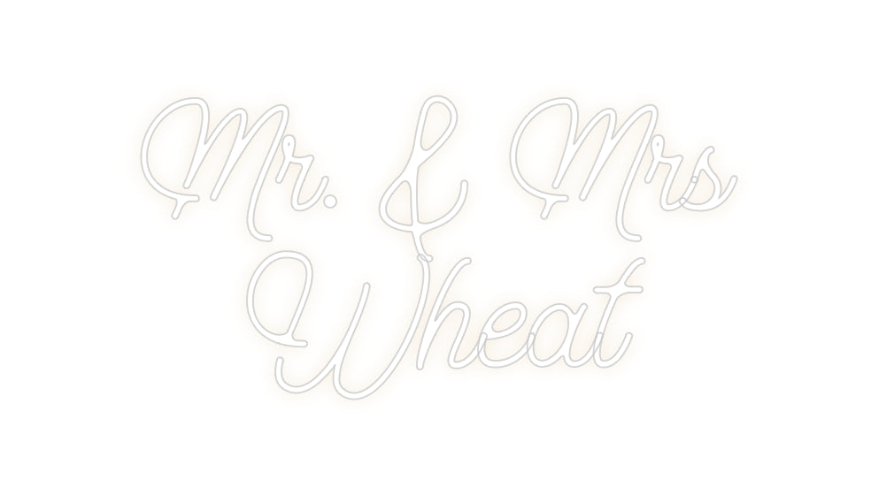 Custom Neon: Mr. & Mrs 
W...