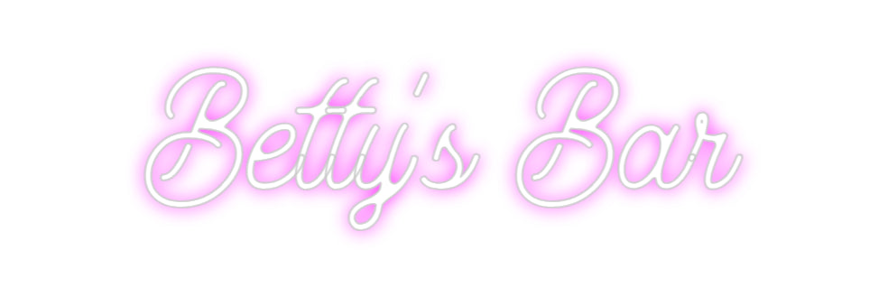 Custom Neon: Betty's Bar